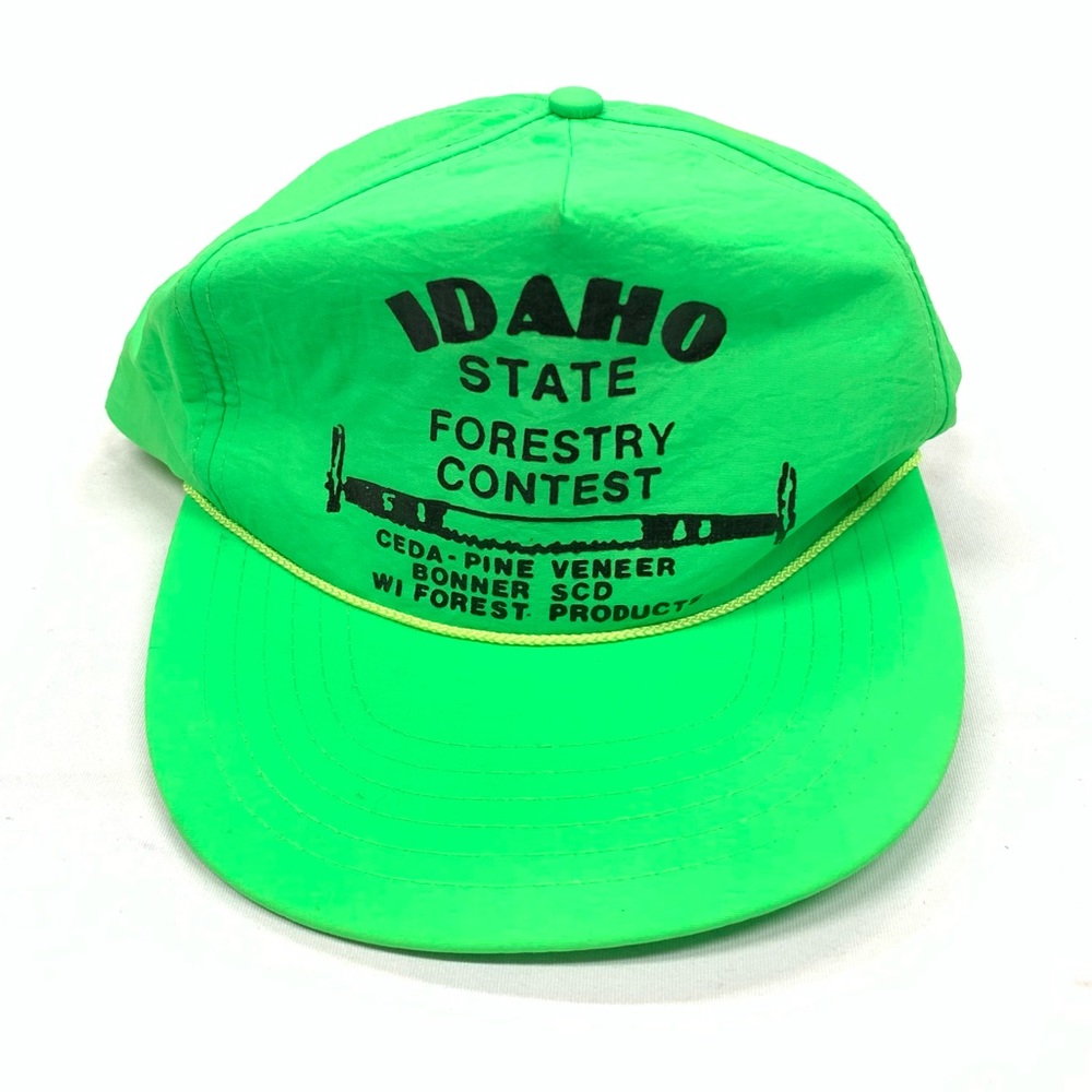 Vintage 80s Idaho State Forestry Contest Nylon Hat